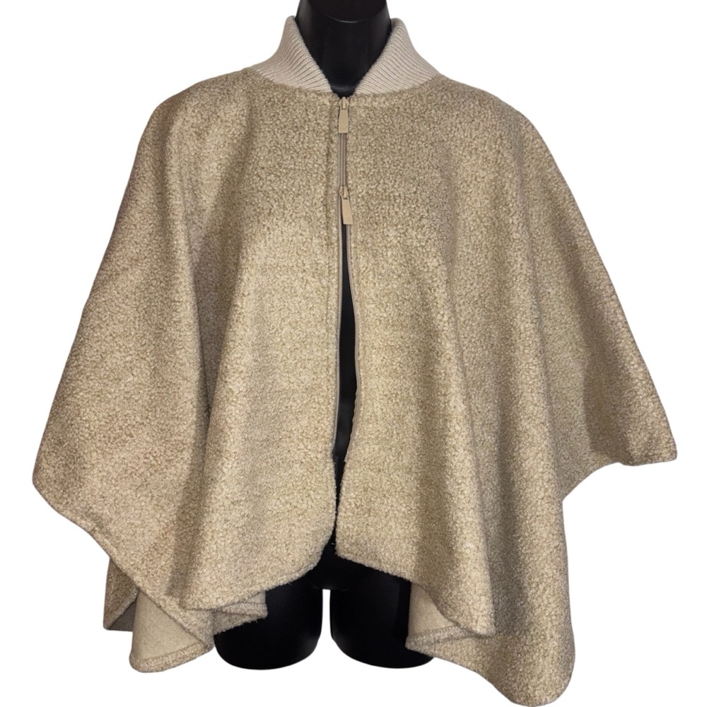 Canada Weather Gear Cape Double Zip Front Closure Boucle Texture One Size - Picture 7 of 16